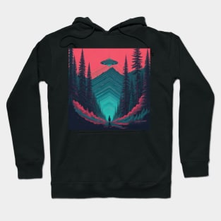 UFO Chronicles Podcast - UFO Glitch Artwork V3 Hoodie